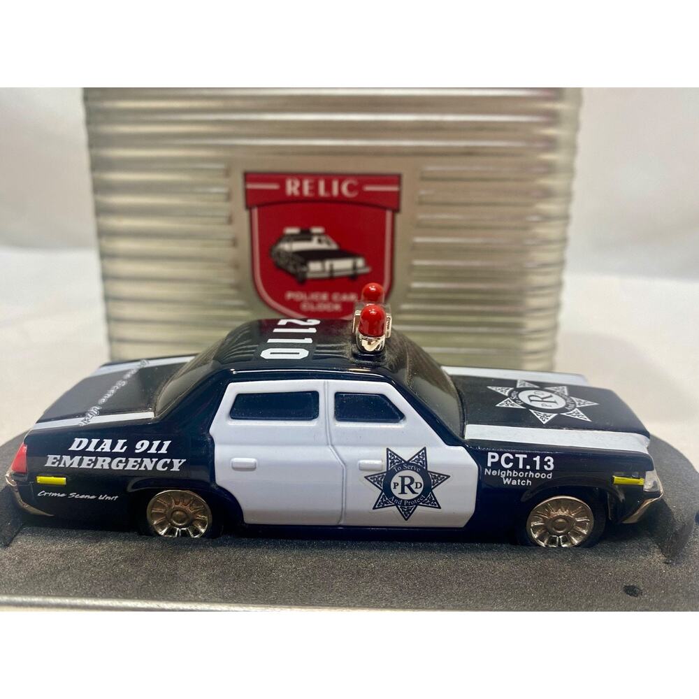 Vintage Relic Novelty Police Neighborhood Watch Clock Dycast Car - Picture 6 of 9